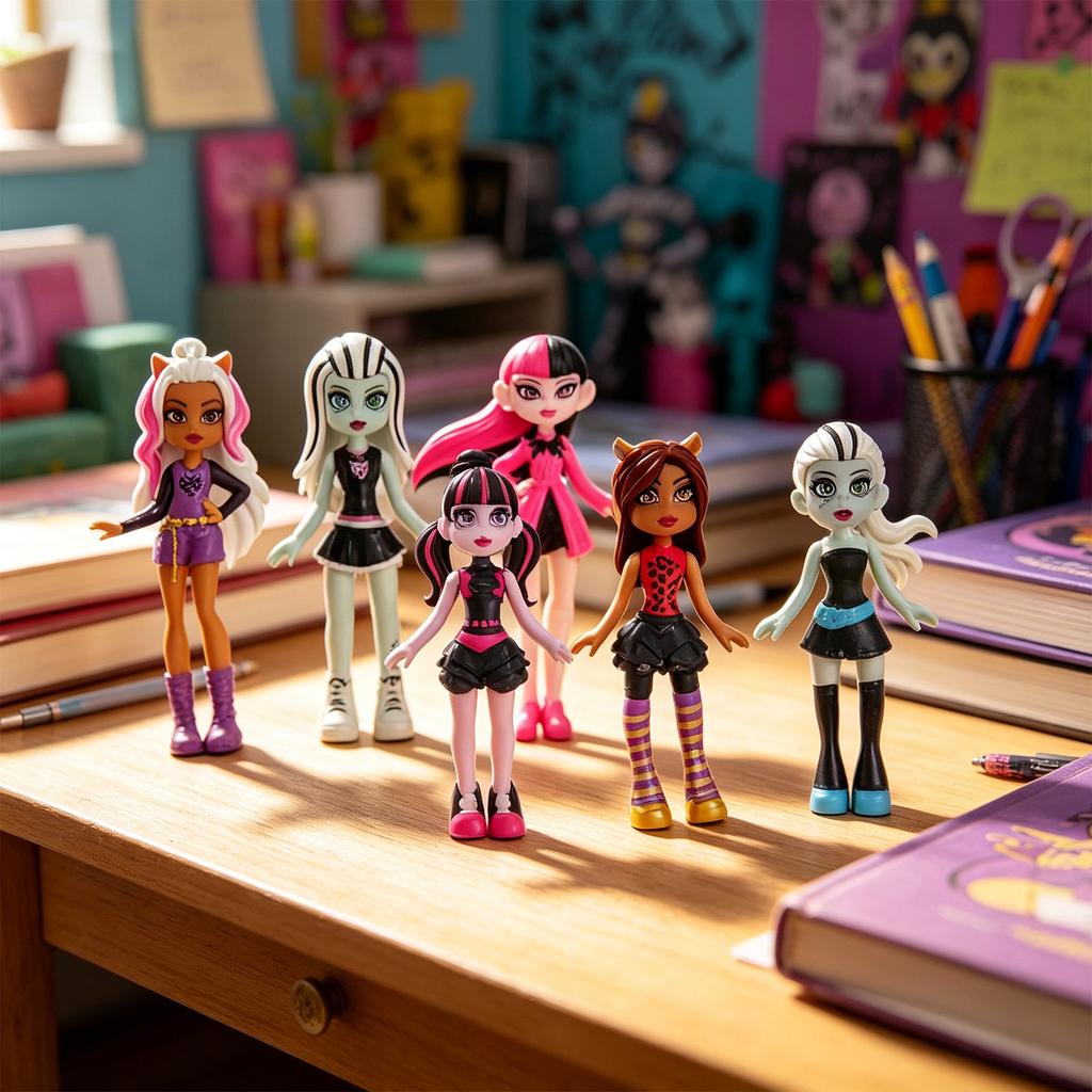 6pcs Collectible Doll Figurines Set with Detailed Outfits and Accessories for Display and Collection Suitable for Various Themes and Settings