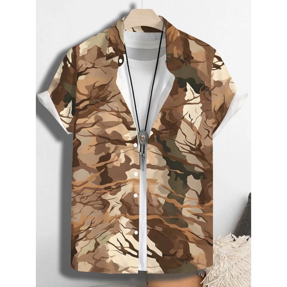 Men's Casual Holiday Outfit Shirt SummerMan Women Short Sleeve Hawaiian Fashion Print Beach Party Tops