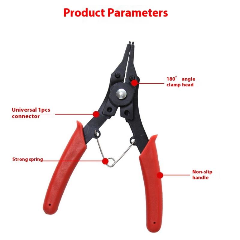 4-In-1 Circlip Pliers Set Snap Ring Pliers Multi Crimp Removable Plier Head Retaining Circlip Pliers Hand Tools Multifunctional