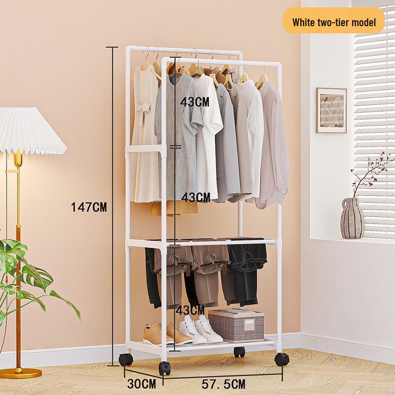Foldable Multi-functional Clothes, Hat, and Shoe Rack for Bedroom Storage