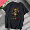 T-shirt Leone Rasta Giuda Cuffie Rastafariano Giamaicano Zion Uomo Cotone di Alta Qualità Canottiera Casual Traspirante Abbigliamento Street