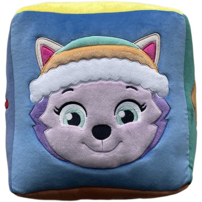 Coussin - Cube - PAT'PATROUILLE - Microfibre - 25 X 25 X 25 Cm