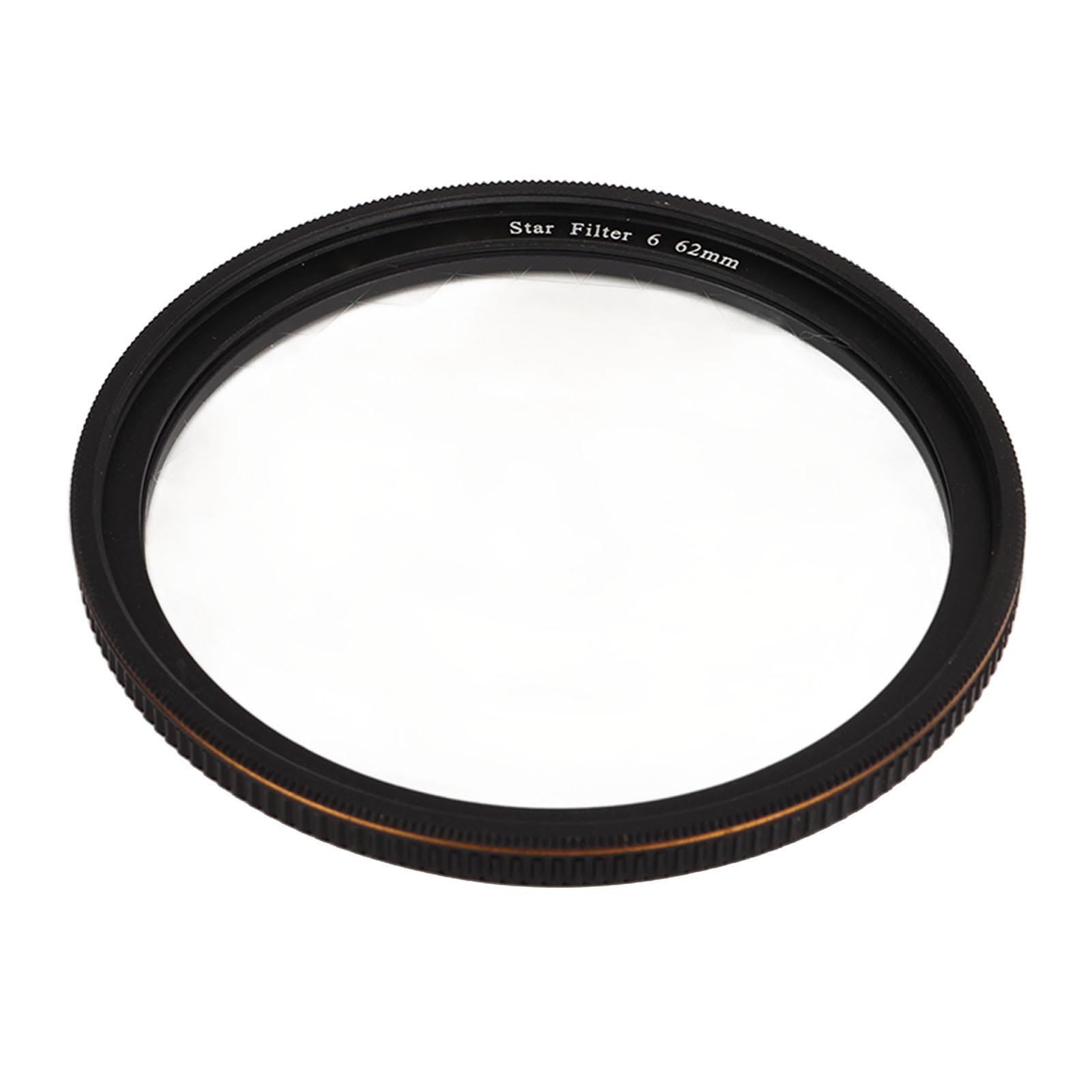 

Star Filter 6 Line High Definition Coating Adjustable Cross Screen Starburst Effect Filter for Camera 62mm