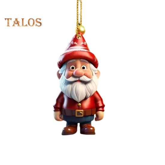 Christmas Ornaments Cartoon Snowman/Santa Xmas Tree Hanging Decoration Holiday Acrylic Decor for Christmas Valentine's Day Winter Party Supplies
