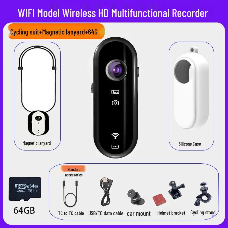 Thumb Action Camera for Cycling & Mountaineering - HD 1080p Ultra-Wide Angle 