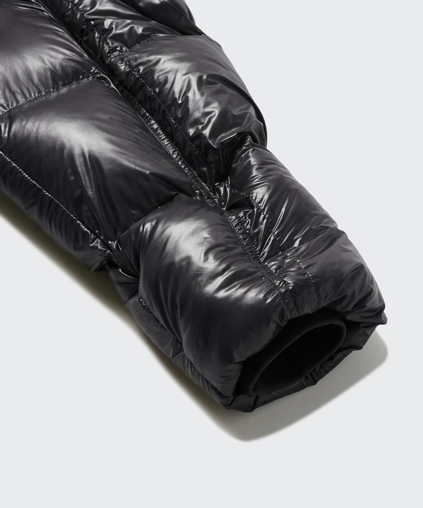 Musinsa Standard [City Leisure] Sheer Ripstop Hooded Down Short Padded Jacket [Black]