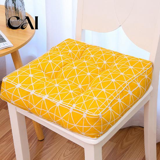 Universal Chair Cushion for Home Office Modern Stylish Cushion, Ultra Soft Square Geometric or High-elastic PP Cotton Pad Plant Prints, 15.75"x15.75"