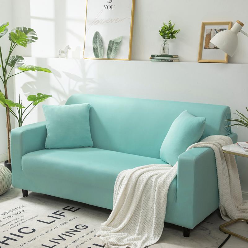 Solid Color Elastic Sofa Covers for Living Room Stretch Slipcover Armchair Couch Cover Corner L shape Sectional Sofa Protector