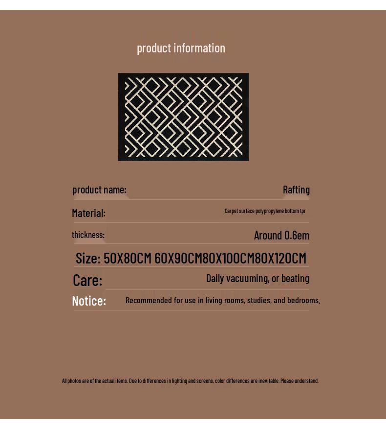 Chinese Retro Plaid Entrance Doormat: Dirt-Resistant, Machine Washable Wabi-Sabi Entryway and Hall Floor Mat.