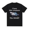 Funny Fish Diagram Meme Graphic T Shirt Men Women Retro High Quality Fashion T-shirts Tops Casual 100% Cotton Oversized T-shirt