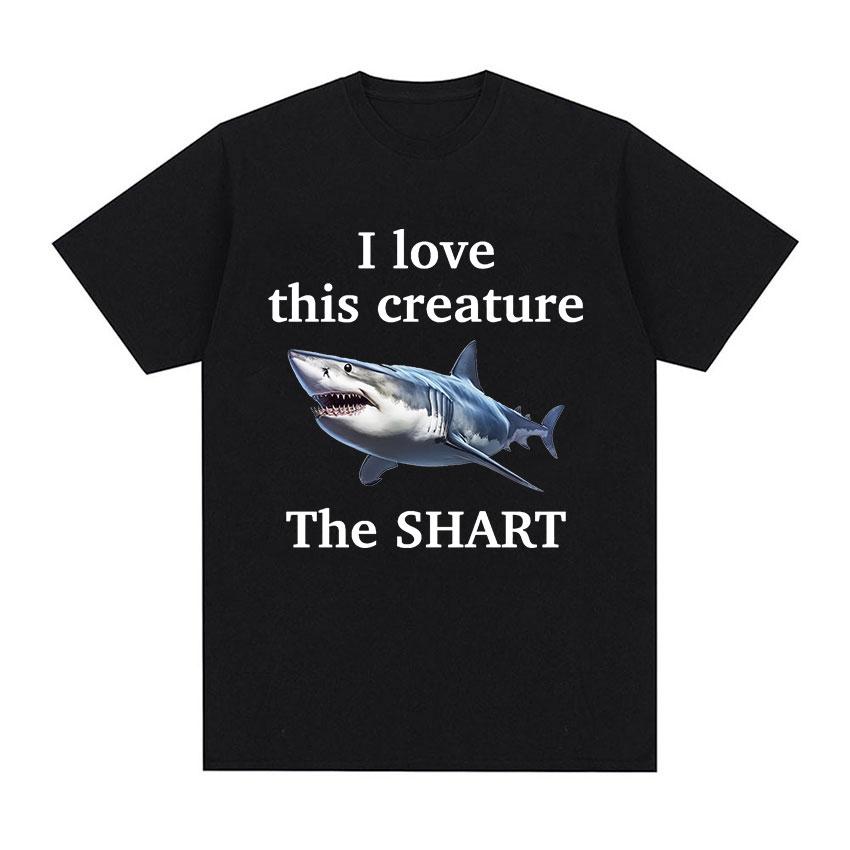 Funny Fish Diagram Meme Graphic T Shirt Men Women Retro High Quality Fashion T-shirts Tops Casual 100% Cotton Oversized T-shirt