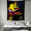 Pac Man Wall Tapestry Aesthetic Wall Hanging Printed Fabric Blanket Decorative Tapestries for Bedroom Living Room Home Decor