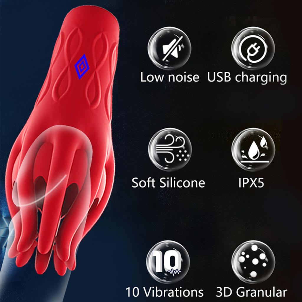 Sex Glans Trainer Male Massage Male Masturbator 10 Speeds Vibrator Glans Vibrator Sex Toys for Men Delay Lasting Stamina Exer