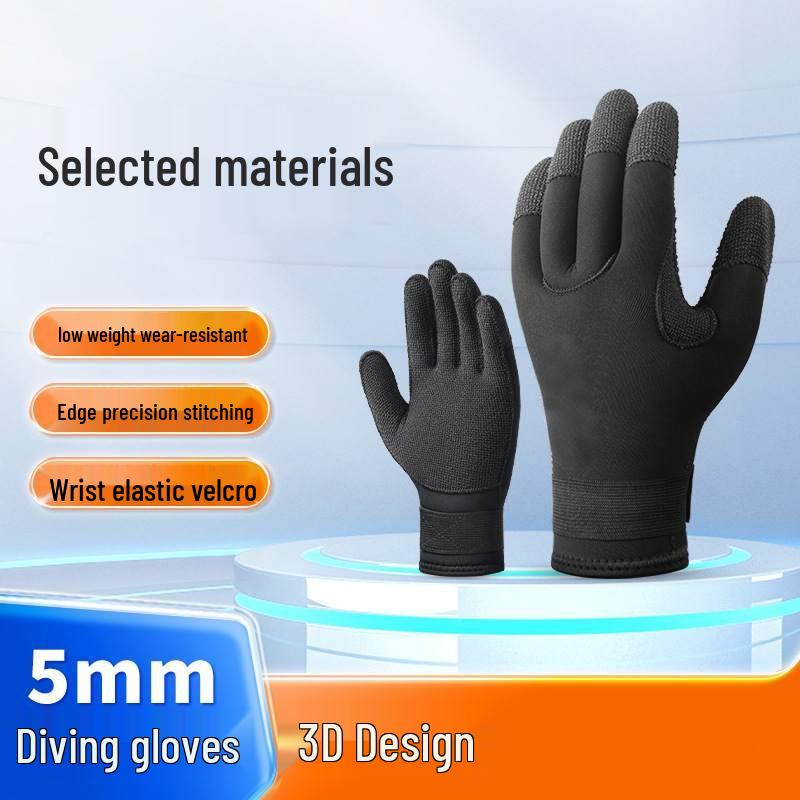 OLOEY 5mm Neoprene Diving & Fishing Gloves L