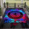 Custom Text Printed Rug Rangers FC Non Slip Floor Carpet For Home Room Decor