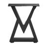 2pcs Set Metal Coffee Table Legs Industrial Quadrilateral Bench Legs Heavy-Duty Square Tube Legs for Furniture Stools or Chairs