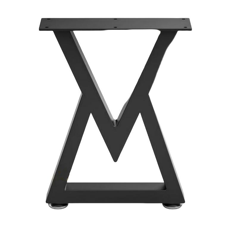 2pcs Set Metal Coffee Table Legs Industrial Quadrilateral Bench Legs Heavy-Duty Square Tube Legs for Furniture Stools or Chairs
