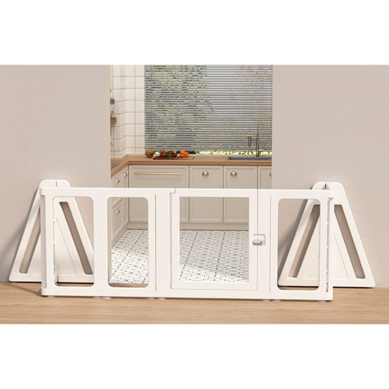 Transparent Dog Fence Indoor Puppy Dogs Barrier Fences Pet Dogs Kitten Bars Playpen Accessories Baby Gate Pets Door Enclosure