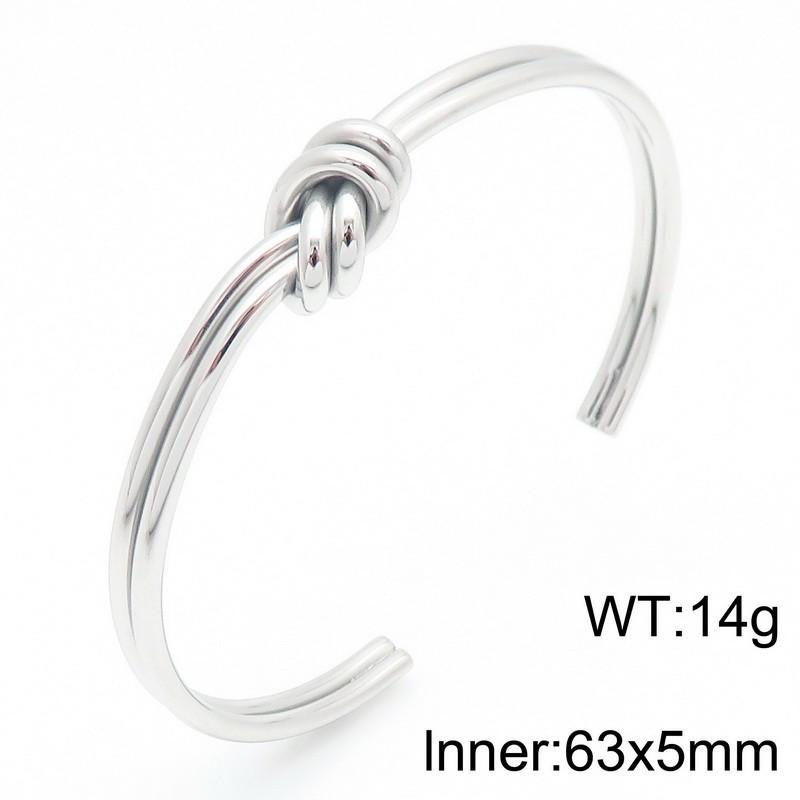 18K Gold-Plated Twisted Knot Stainless Steel Bracelet