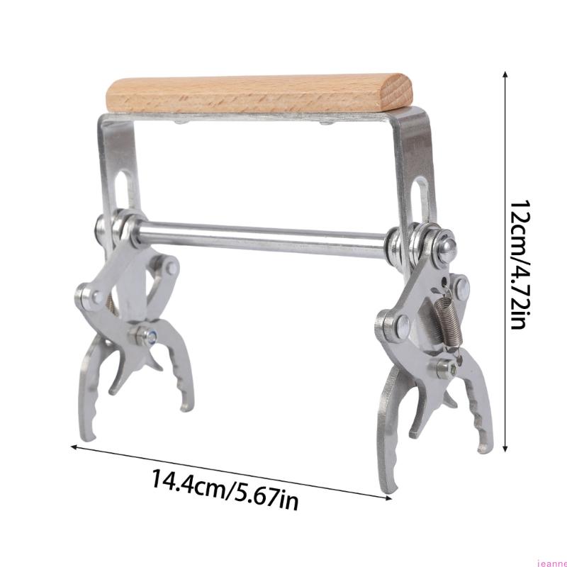 Beekeeping Frame Gripper aus Edelstahl mit glattem Holzgriff für sichere Wabenrahmenhandhabung