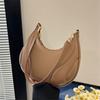 Stylish Shoulder Bag with Golden-Tone Hardware & Zipper Closure Versatile Nylon Lined Chic Handbag for Casual & Formal Occasions