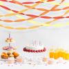 Eco Friendly Orange Streamers Party Decor 4 Rolls Orange Crepe Paper Streamer for Birthday Party Streamers for Backdrop