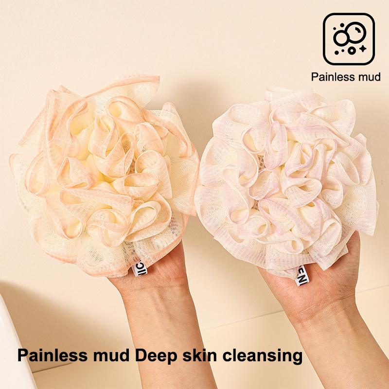 2-in-1 Soaps Saver Soap Foaming Net Exfoliating Thickened Soap Bag Bath Foaming Sponge Foam Exfoliating Shower Ball Bathroom