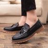 Thick Sole Platform Round Toe Men's Leather Shoes with Tassels Office Loafers Male Casual Shoe Slip-on Retro Sale New In Social