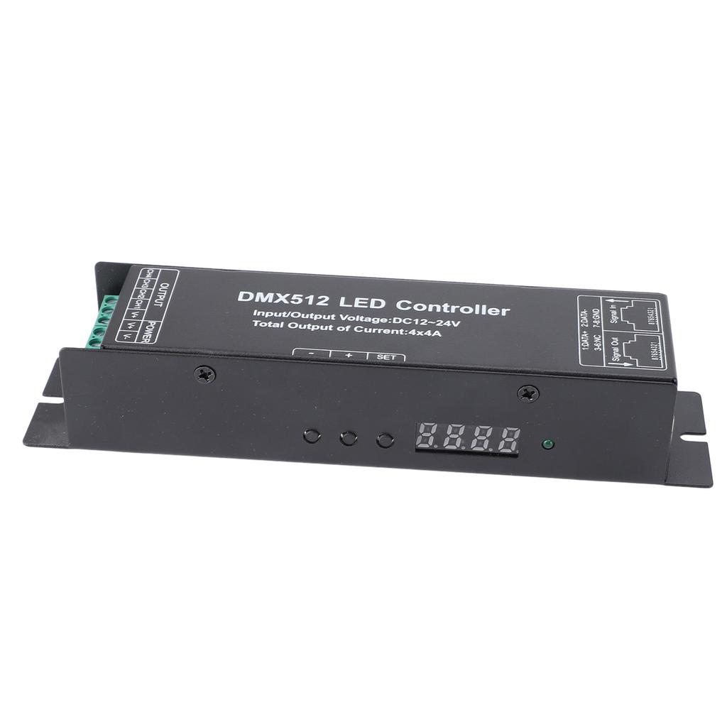Constant Voltage DMX512 Decorder LED Controller 4 Channels DC 12V‑24V for LED Strip Light Stage Lighting