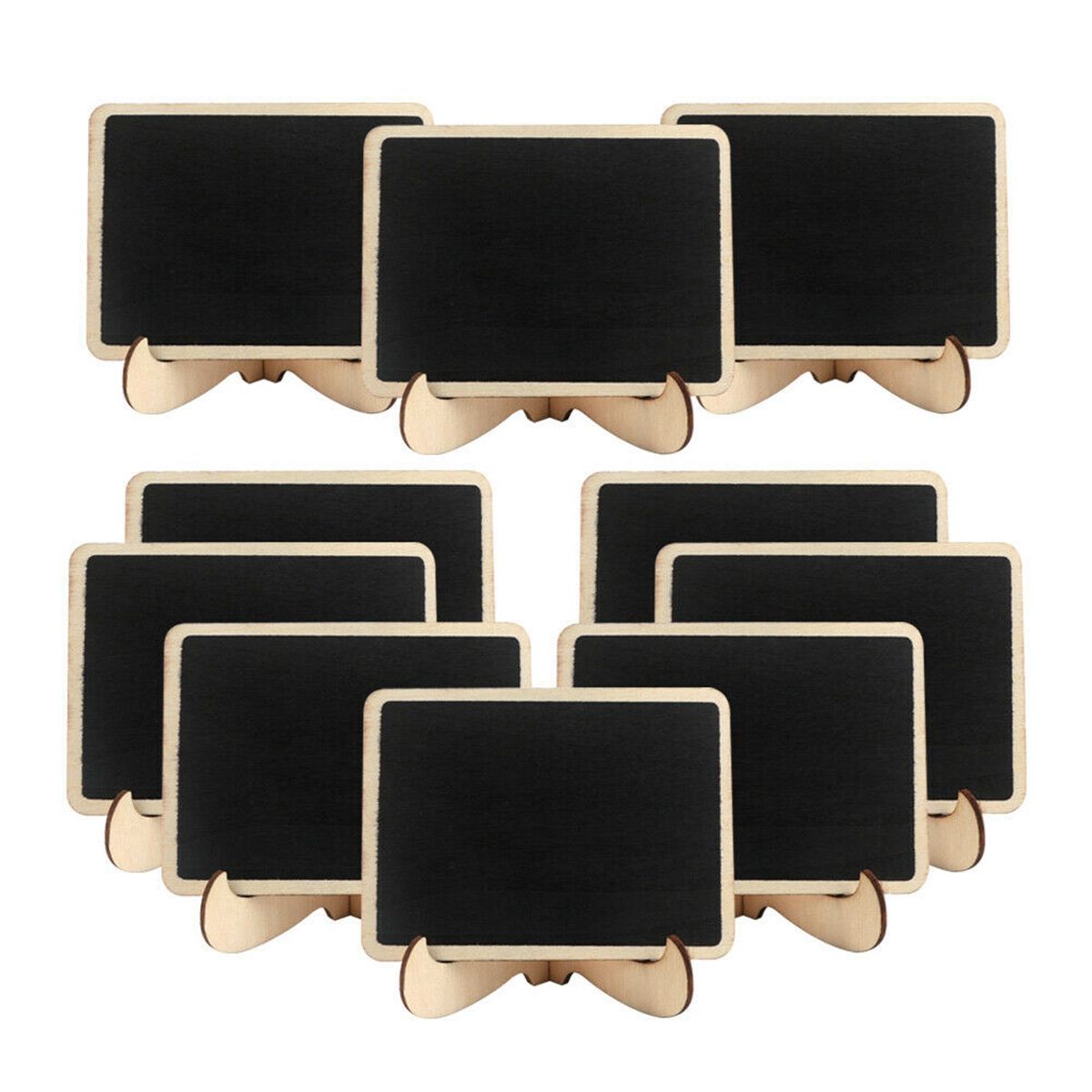

Home Office Rectangular Cute Wooden Message Chalkboard With Stand Blackboard Notice Board 10PCS