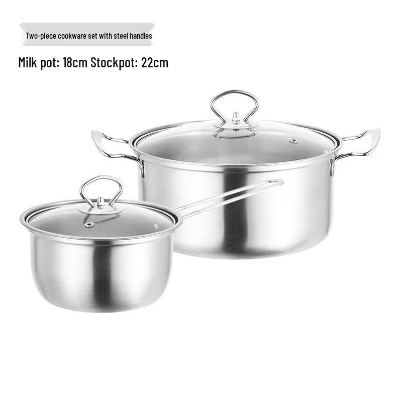WuTuo 4-Piece Stainless Steel Cookware Set