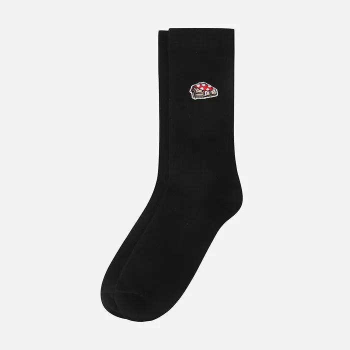 Tent Wappen Wool Crew Socks (BLACK)