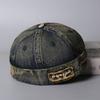 Rough letter embroidery retro denim melon hat men's and women's simple casual spring and summer versatile adjustable landlord hat