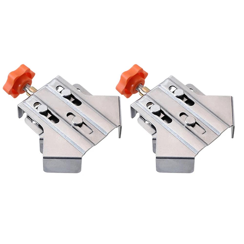 90 Degree Right Angle Clamp 1/2/4Pcs Stainless Steel Carpenter Splicing Quick Clamp Locator Fixed Frame Clamp Woodworking Tools