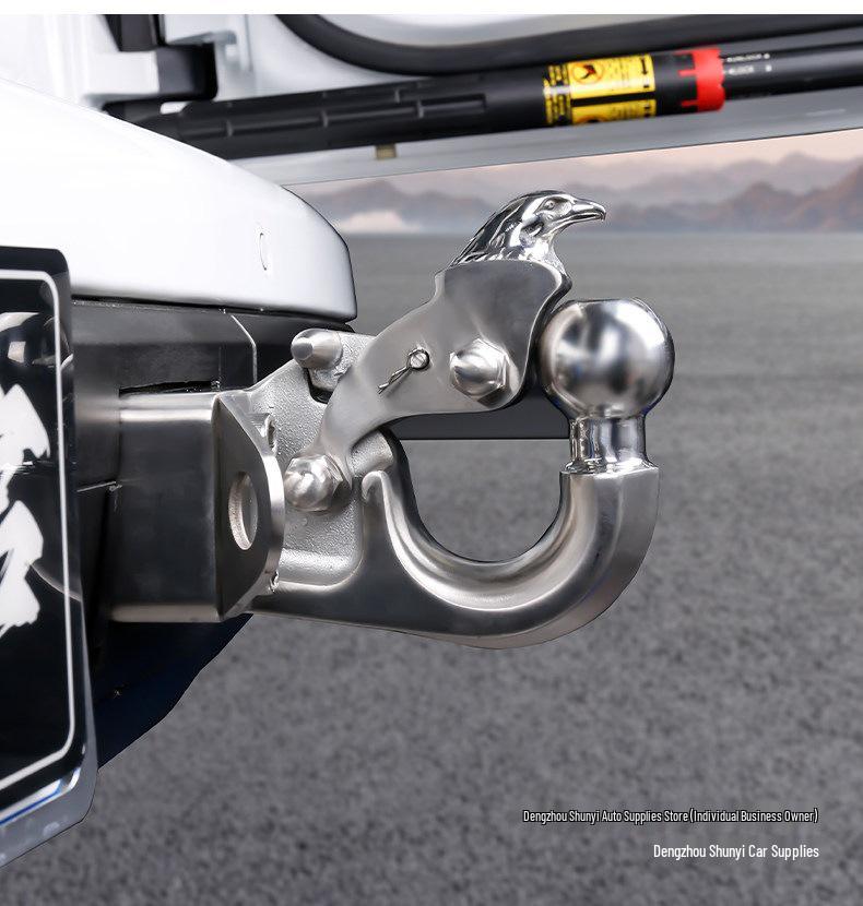 Shunyi Haval Modified Trailer Hitch Rear Stainless Steel 2nd Gen Ruffian Tiger Head Arm Hook Accessories