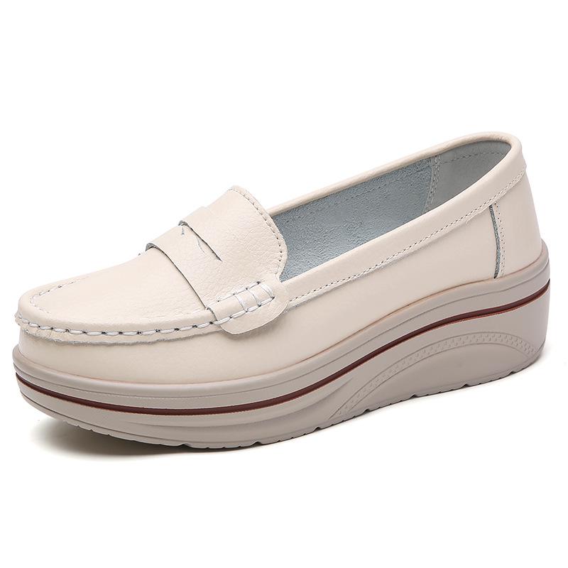 2023 Spring Women s Thick-Soled Platform Sneakers - Large Size 38 бежевый