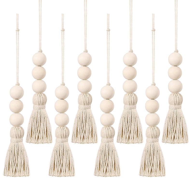 4/8Pcs Tassel Ornaments DIY Crafts Modern Boho Hanging Decorations Tassel Pendants for Backdrop Dorm Bedroom Curtain Home Decor