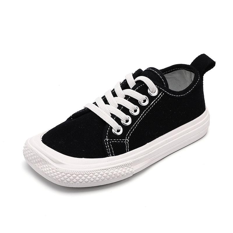 Children S Shoes Autumn Newest Girls  Sneakers Square Toe Canvas Shoes Lowcut Boys Wearresistant Canvas 26
