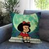 Pillow Cushion Cover Pillowcase Living Room Sofa Home Decor Customized Cartoon Cute Mafalda