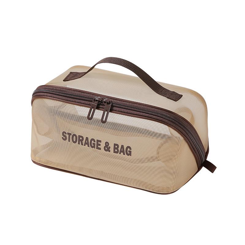 

Large capacity pillow bag wash bag storage anti-splashing water hand carry high value simple wash bag бежевый