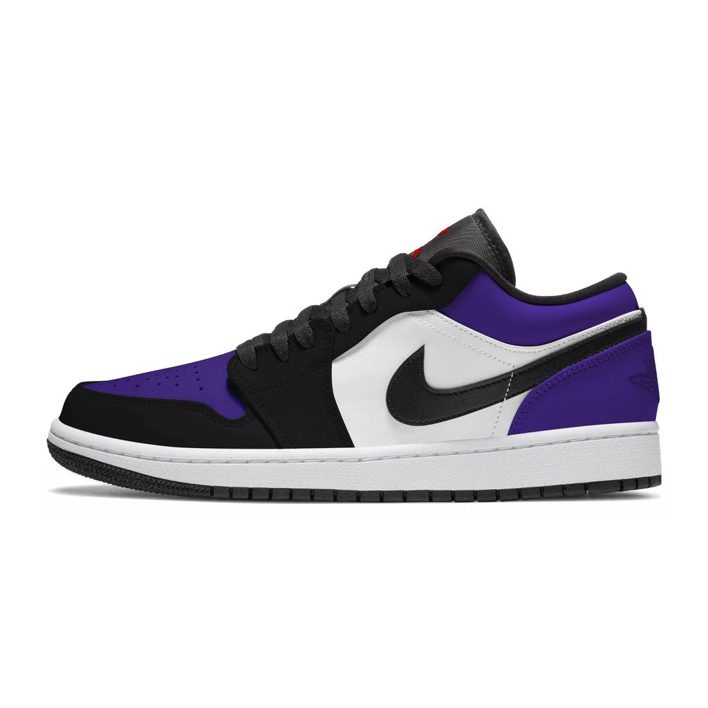 Jordan Air Jordan 1 Sports Low top Vintage Basketball Shoes Unisex Black Purple HF3148-106(team1098-SBOX)