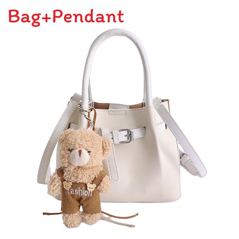 Pu Bucket Bag For Women With Zipper Closure And Inner Pockets For Daily Use
