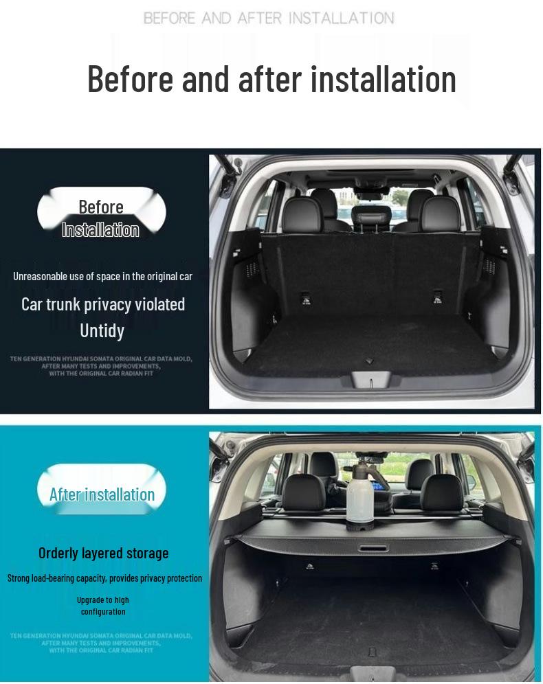 Toyota Land Cruiser LC300 Rear Trunk Cargo Cover for Cross-Border Use