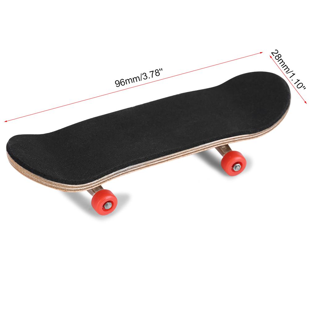 1Pc Maple Wooden Alloy Fingerboard Finger Skateboards With Box Reduce Pressure Kids Gifts