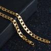 New 18K Gold Necklaces 20 Inches Classic 8MM Sideways Chain Necklace For Men High Quality Jewelrys Gifts Wedding Party