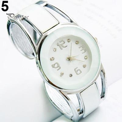 Women's Vintage Open Alloy Band Quartz Analog Round Dial Wrist Watch Gift