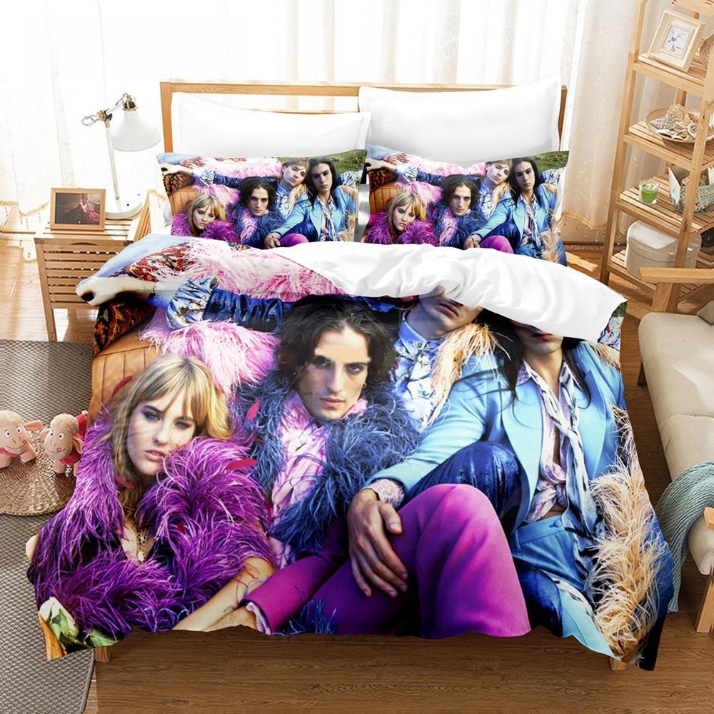3D Printed Music Band M-Maneskin Bedding Set Boys Girls Twin Queen King Size Duvet Cover Pillowcase Bed Boys Adult Home Textile