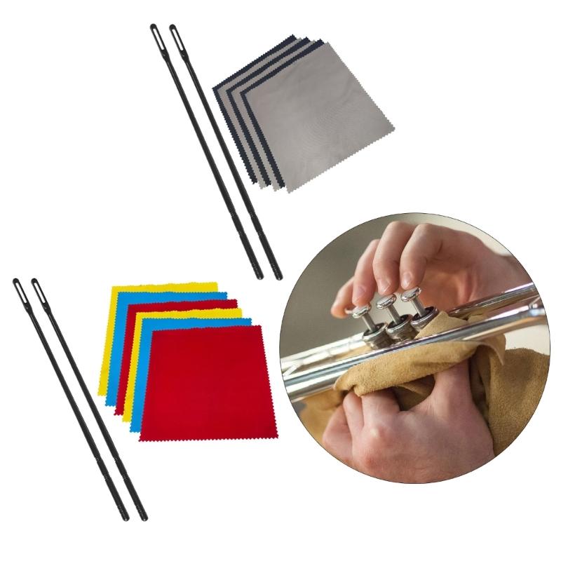 Flute Cleaning Kits Flute Cleaning Swabs Polishing Cloth Flute Cleaning Tools Musical Instruments Cleaning Accessories