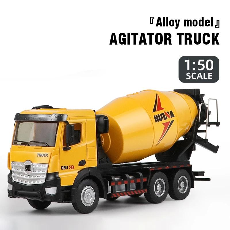 Huina Modello Veicoli da Ingegneria Statici in Lega Semi-Metallo Scala 1/50 Diecast Camion Miscelatori per Miniera Camion Ribaltabile Giocattoli per Bambini per Ragazzo Regali di Natale
