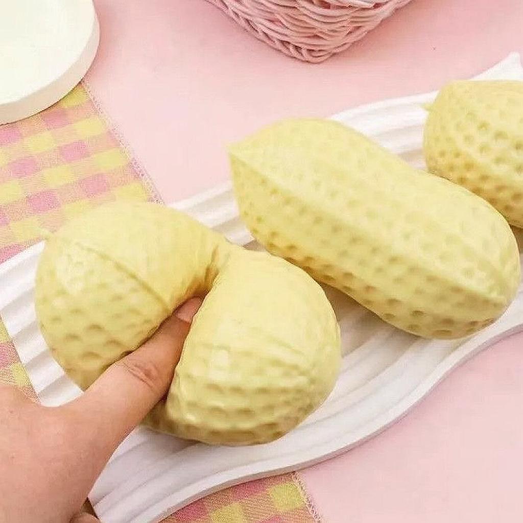Soft Slow Rebound Peanut Block Squishy Toy,Realistic Food Shaped Decompression Fidget Toy,Stress Relief Anti Anxiety Squeeze Toy